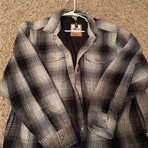 North Face Black and White Plaid